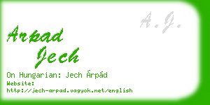 arpad jech business card